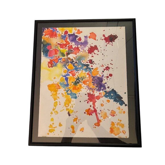 Framed Abstract Watercolor Paintings Original 14 x 12 Horizontal or Vertical - Picture 16 of 16